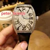 L'orologio di lusso completamente ghiacciato moda i diamanti lucidi cinturino in pelle automatico numeri peculiari orologio da polso da 40 mm orologi da uomo