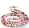 Partihandel - 8 mm Rosa Grön Jade Tibet Buddhist 108 Bön Pärlor Mala halsband