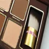 COCOA Contour Kit 4 Colors Bronzers Highlighters Powder Palette Nude Color Shimmer Stick Cosmetics Chocolate Eyeshadow with Brush