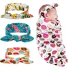 Dziecko Kwiat Opaski Girls Bunny Ear Bawełniane Hairband Dzieci Turban Knot Floral Printplage Headwear Księżniczka Akcesoria do włosów