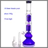 Hookahs 6 Arm percolator glass bong with high cost performance water pipe blue smoking 19mm bowl and oil rig