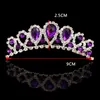 Op Voorraad Goedkope Mooie Elegante Mitatie Parel Strass Inlay Kroon Tiara Bruiloft Bruid Haar Kam Kronen Voor Prom Party 225b