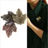 Broooche Mujer Vintage Pin Maple Leaf Brohch Browhesピン絶妙な襟の女性のダンスパーティのアクセサリー