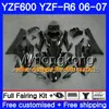 Body+Tank For YAMAHA YZF R 6 YZF 600 YZF-600 YZFR6 06 07 Frame 233HM.0 YZF-R6 06 07 YZF600 YZF R6 2006 2007 Fairings Kit Hot ALL Matte black