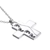 Voetafdruk Jesus Cross Ketting Letters My Child I Love You Hanger Kettingen Mode-sieraden Gift voor Dames Kinderen