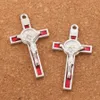 Émail St Benoît Médaille Italia Crucifix Charms Croix Religieux Spacer Charm Perles 53.1x29.2mm 6 Couleur Pendentifs Bijoux DIY L1715 42 pcs/lot