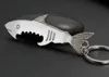 Fashion 2in1 Creative Fish Keychain Beer Opener Keyring Shark Shape Apribottiglie