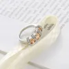 5 pcs lot lucky shine 친구 선물 선물 최고의 스타 Morganite Champagne Zircon 925 Sterling Silver Plated Rings Russia American Australi198V