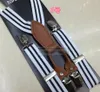 Mode Boys Tjejer Stripe Suspender Clip-On Justerbara Elastiska Barn Suspender Byxor Folder Unisex Rainbow Strape Brace C3246