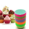 Runde Silikon-Muffinförmchen, Kuchen- und Cupcake-Backformen, 7 cm, wiederverwendbar, antihaftbeschichtet, Muffinförmchen, Küchenhelfer, Werkzeuge