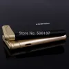 Free Shipping Honest Ultra Thin Hot Pink Jet Flame Butane Gas Cigarette Cigar Windproof Black and Gold Lighter