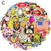 100 stks willekeurige hete graffiti anime rock retro grappige stickers adolescent kind vinyl applique cadeau diy notebook gitaar bagage skate stickers