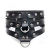 Bondage Harness Slave Gothic Punk Halsband mit Nieten, 3 Schichten, Nieten-Rollenspiel-Halsband #E89