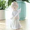 Wit keramische engel jongen speelgoed beeldjes home decor ambachten kamer decoratie handwerk ornament figurine bruiloft decoratie geschenken