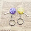 Cute Rainbow Color Simulation Food Candy Lollipop Keychain Pendant Bag Pendant Jewelry Accessories Wholesale