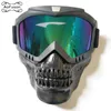 SKULL Ski Goggles Maska Odłączona snowboard okulary wiatrakowe jazda śnieg śnieżny śnieg gogle zabawne szklanki narciarskie Oculos1299i3651236