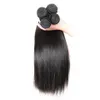 Menselijk haarbundels Braziliaans recht 1 stuk haren weven bundels 10-28 inch natuurlijke kleur Remy