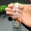 Smoking Pipe Mini Hookah glass bongs Colorful Metal Shape Mini square glass hookah bottle