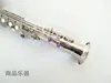 SUZUKI HÖG-PITCH SOPRANRANS SAXOPHONE B SILVER PLATING YTOR SAXOFONE SOPRANO SAXOPHONE med två nacke