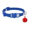 15 pièces collier de chat de chien à dégagement rapide en cuir suédé souple chats colliers de chaton avec cloche pour petit chat chien chaton Puppy2564958