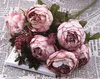 18-färg Europeisk stil Artificiell Peony Flower Decoration Party Flower Family Hotel Wedding Office Garden Decoration To607