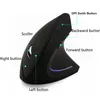 Mouse óptico sem fio USB 2 4 GHz 800-1200-1600 DPI Mouse vertical ajustável de três marchas 5 botões Mouse vertical para laptop Des244C