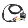 1,8m 6ft svart video Audio CaD AV-komposit A ​​/ V-kablar för Mirosoft Xbox 360 Slim AV-kabel DHL FedEx EMS Free Ship