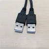 듀얼 USB 2.0 타입 A 암컷 to 스플리터 USB 나사가있는 수컷 어댑터 데이터 확장 케이블 25cm 섀시 배프에 고정 할 수 있습니다.