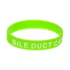 100PCS Bile Duct Cancer Sucks Silicone Rubber Bracelet Debossed and Filled in Color Adult Size Promotion Gift