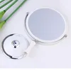 8inch Large European Fashion Dressing Cosmetic Makeup Magnifying Doublesided Table Mirror Elliptical Mirror White1402461