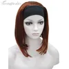 Peluca 3/4 de media mujer de belleza fuerte con diadema pelucas de mujer de pelo completo sin tapa sintéticas rectas 10 colores