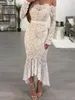 Afrikanische Brautjungfernkleider lange gemischte Art Appliques off Schulter Meerjungfrau-Abschlussballkleid Split Seitenmädchen der Ehrenkleider Abendkleid tragen