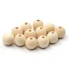 YUMUZ 10 Size 50pcs Unfinished Wooden Beads Natural wood teething beads jewelry making handmade