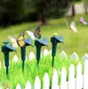 Divertidos juguetes solares que vuelan mariposas revoloteando colibríes pájaros voladores de Color aleatorio para decoración de jardín c572