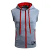 Men039S Solid Mouwlevess Hoodies Cotton casual Hoodied tanktop met cap Hoodies Sweatshirts Street T -shirt voor Female4291856