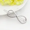 8 Styles For Choice Simple Women Fashion Accessories Alloy Hair Pins Triangle Moon Round Shaped Side Clips Ponytail Bangs Clip Tool Silver Gold