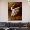 Niezamodzony obraz olejny ręcznie robiony ręcznie malowany nowoczesny abstrakt piękny seksowna baletnica dziewczyna taniec na płótnie Picture4133421