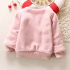 Winter Children Kids Boys Girls cloths Christmas Sweater baby Plus Velvet Thick Sweat shirts for Girls Christmas outwear