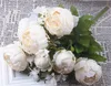 18-färg Europeisk stil Artificiell Peony Flower Decoration Party Flower Family Hotel Wedding Office Garden Decoration To607