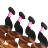 Brésilien Vierge Cheveux Malaisien Indien Péruvien Ombre Cheveux Humains 1B/4/27 Bundles Vague de Corps 3 Pièces/lot Double Trames Extensions de Cheveux