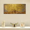 Large Handpainted Knife Trees Oil Painting On Canvas Palette Golden Yellow Paintings Modern Abstract Wall Art Pictures Home Decor2806546