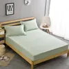 100% Cotton Mattress Cover Twin Full Queen Size Bed Fitted Sheet 1 Piece Solid Color Bed Sheet 45