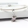 Zweifarbiger Hund baumeln Charm Perle großes Loch Mode Damen Schmuck im europäischen Stil für DIY Armband Halskette Armreif PANZA007-188