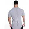 남자 캐주얼 느슨한 반소매 티셔츠 남성 레터 인쇄 여름 근육 피트니스 조깅 운동 탑스 티셔츠 XXL