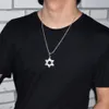 New Hot Men's Hip hop Jewelry Gold Six horns Star Pendant Necklace Charm Bling Cubic Zircon Rope Chain For Gift