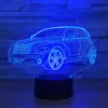 Tank 3D illusion Night Light Color Change Touch Switch LED USB Table Desk Lamp