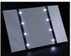 8 LED's Light make-up spiegel touchscreen make-up 3 opvouwbare draagbare verstelbare tafelblad aanrecht make-up spiegel