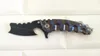 Pneeter Pnifeworks Człowiek Wojny Heavy Składany Knife Black S35VN Ostrze Tytanium Uchwyt Piękne Frezowane Niestandardowe Noże Outdoorskie Taktyczne Kemping Narzędzia Pocket EDC