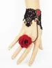 Hot estilo Gothic rose pulseira de renda com anel banda pulso banda integral palácio inteiro bola ornamento moda clássica delicada elegância