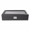 2018 12 Slots Carbon Fiber Jewelry Display Watch Box case Storage Holder High-Grade Black Large Caixa Para Relogio Saat kutusu273w